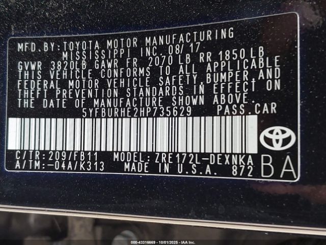 Toyota Corolla Le Image 4