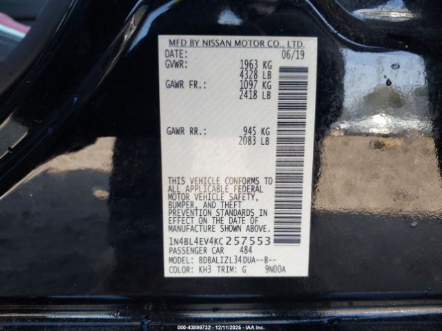 Nissan Altima 2.5 Sl Image 9